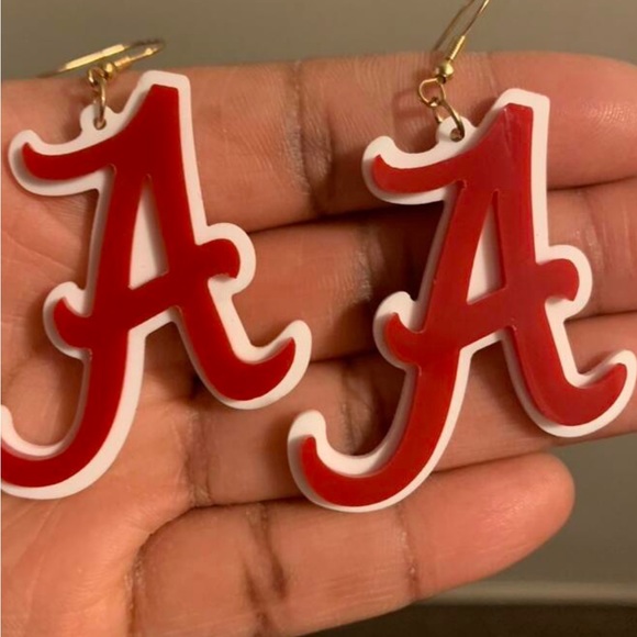 Alabama Crimson Tide Earrings - Picture 2 of 2